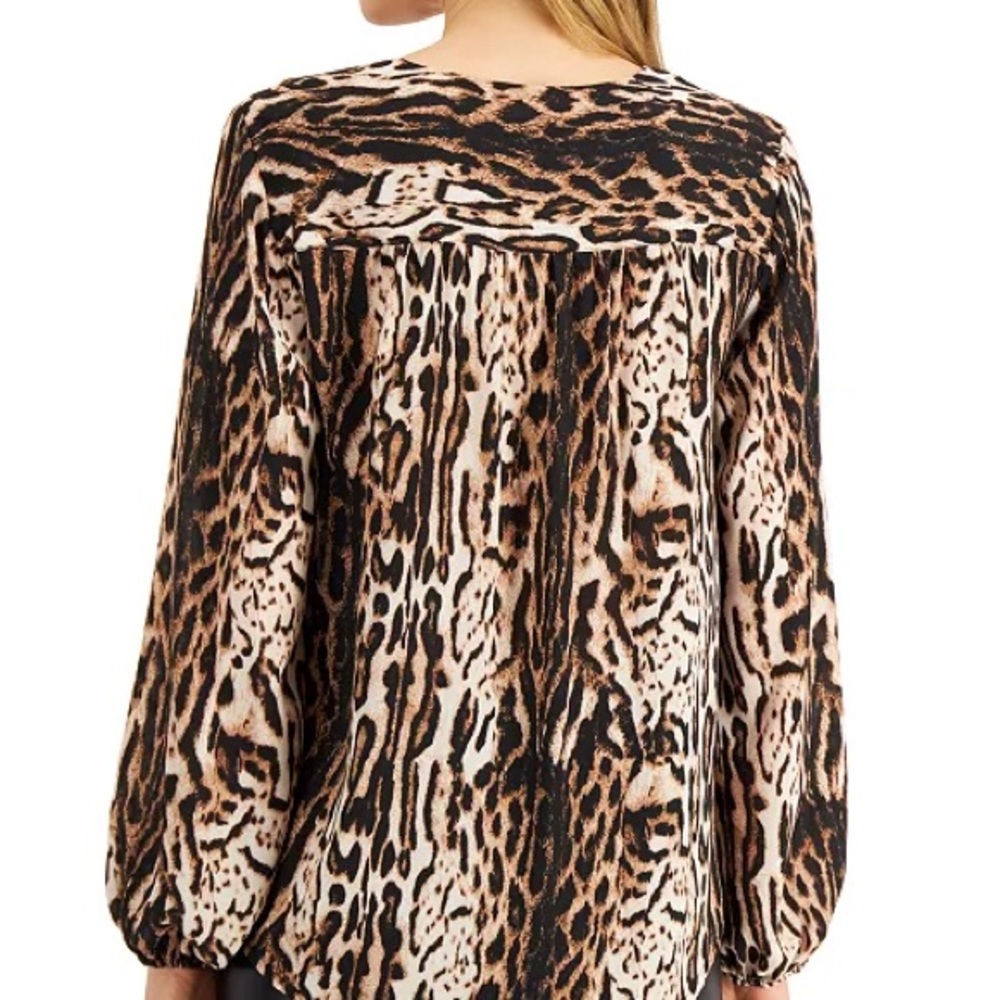 INC Bold Animal Print, Chic Blouse - Picture 2 of 6